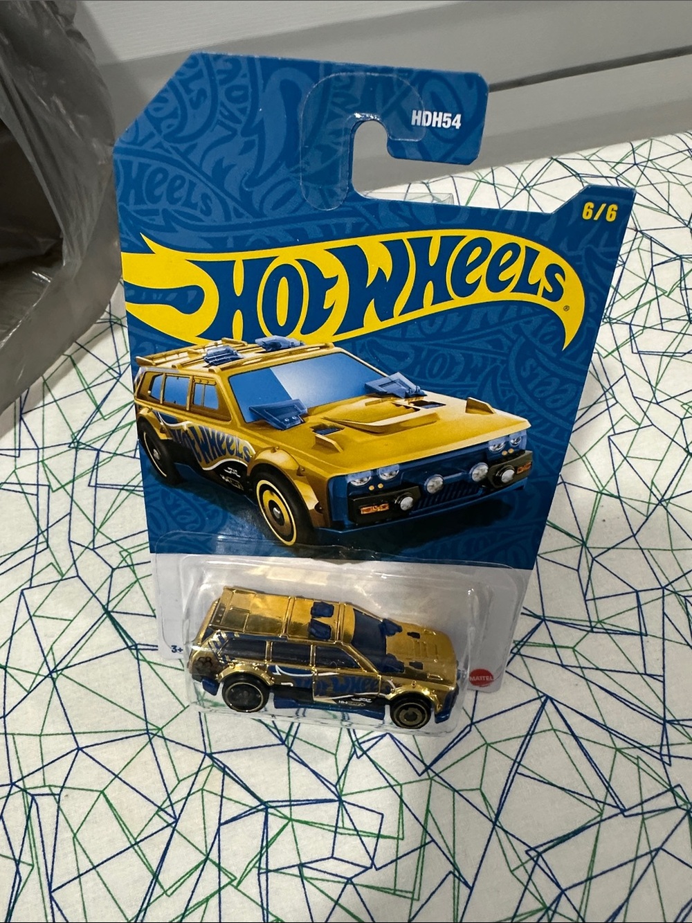 Hot Wheels Gold & Blue SUV Toy Car - Hot Wheels Collectible